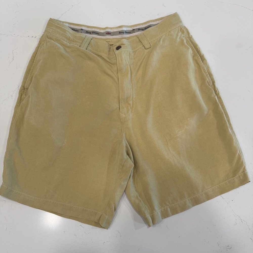 Tommy Bahama Men’s Light Tan Flat Front Shorts - 34